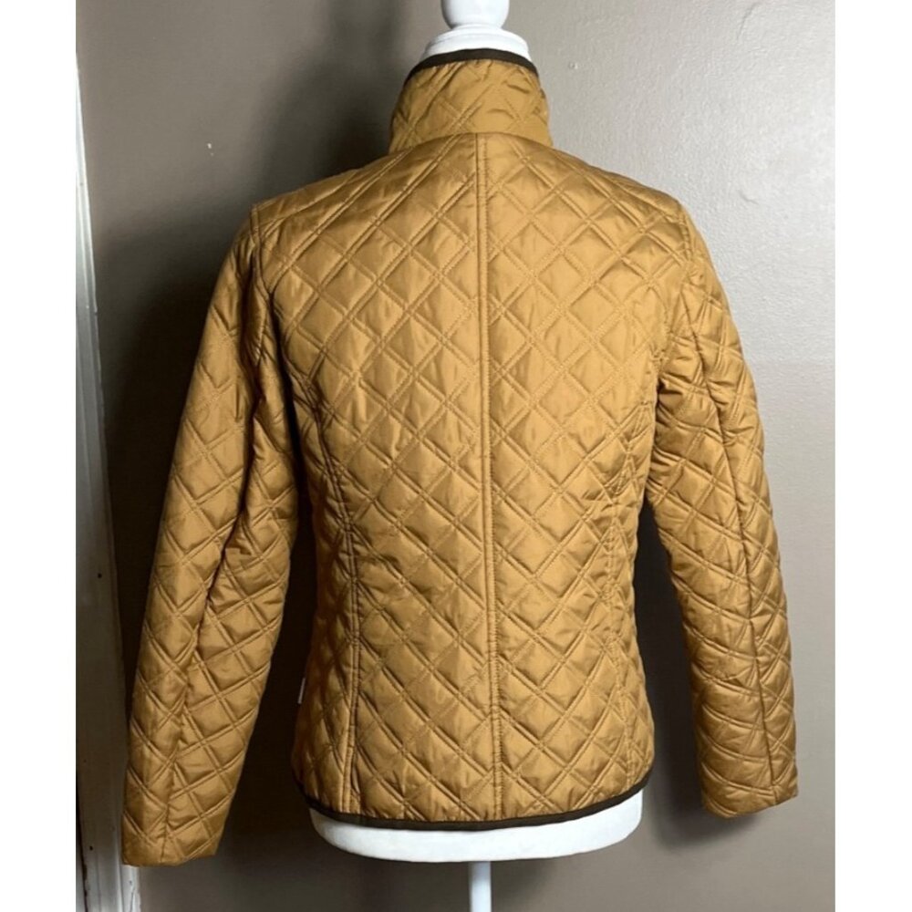 GH Bass & Co Quilted Jacket Beige Camel Lightweight Feminine Fit Preppy Womens S - Picture 2 of 13